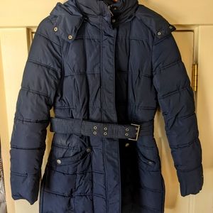 Navy puff jacket